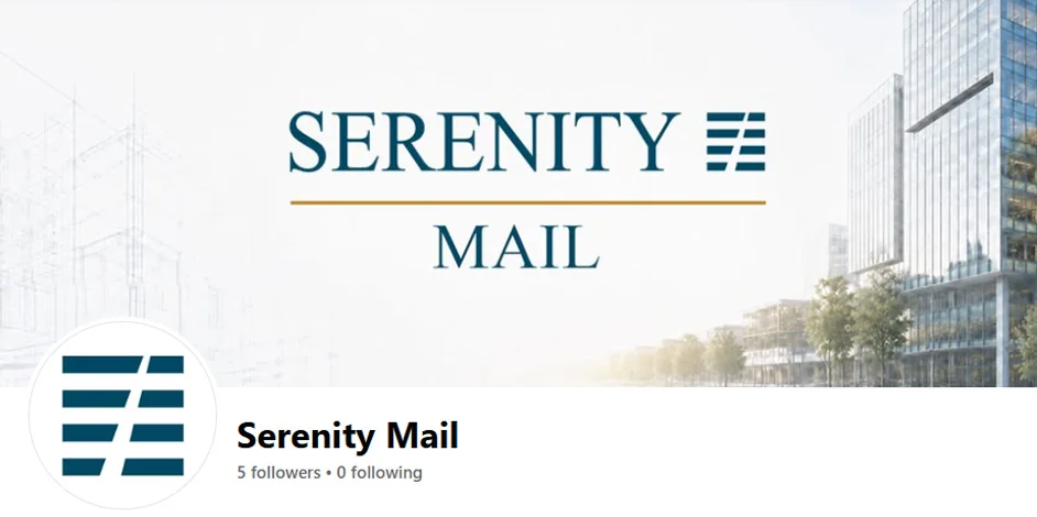 Page cover Serenity Mail on Facebook